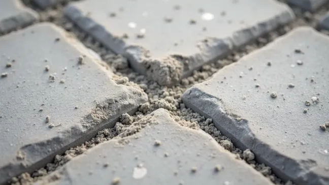 Spoinowanie kostki brukowej piaskiem z cementem